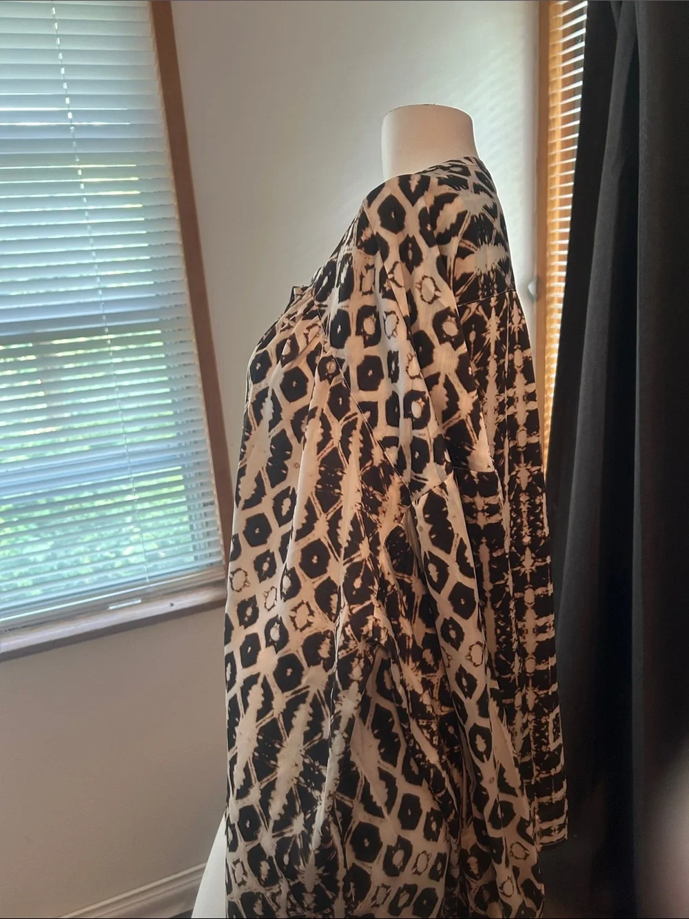 INC International Concept Brown & White Printed Women’s Tunic Dress
